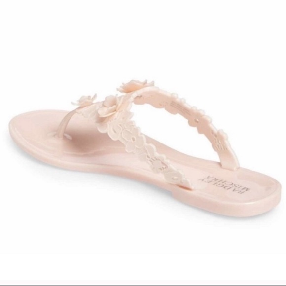 Badgley Mischka Light Pink Bali Jelly Flip Flops - Picture 3 of 5